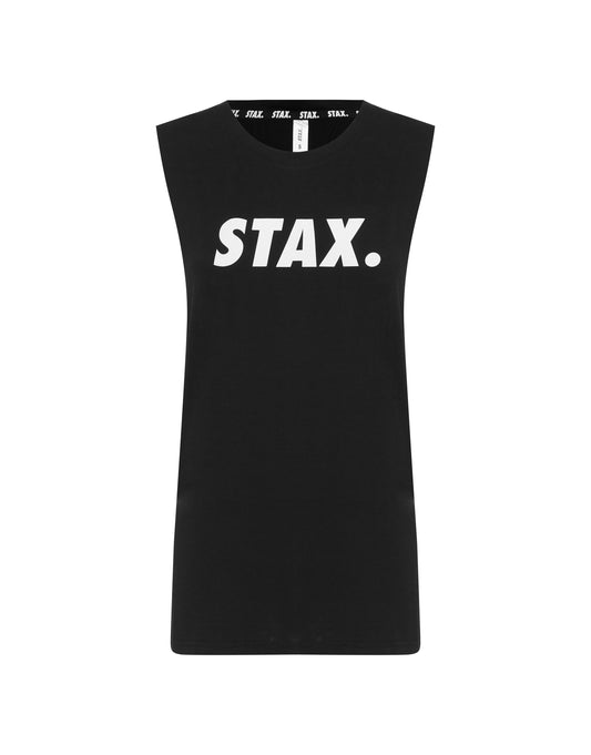 STAX. Luxe Bamboo Cotton Tank - Black