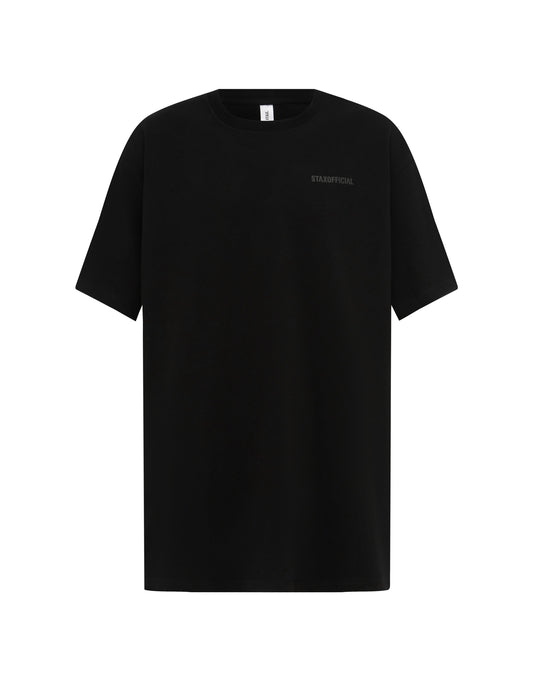 Standard Fit Tee - Black/ Black Logo