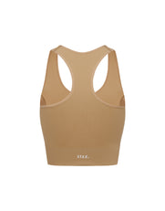 Premium Seamless V4 Racer Crop - Clay Brown