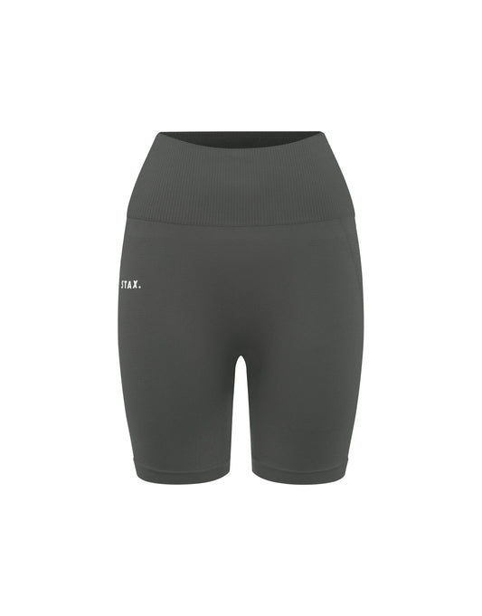 STAX. Premium Seamless V4 Midi Bike Shorts - Dovetail Grey