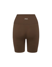 Premium Seamless V4 Midi Bike Shorts - Bark Brown