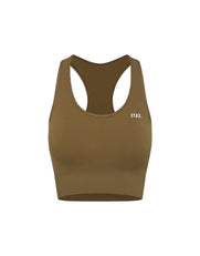 Premium Seamless V4 Racer Crop - Birch Brown