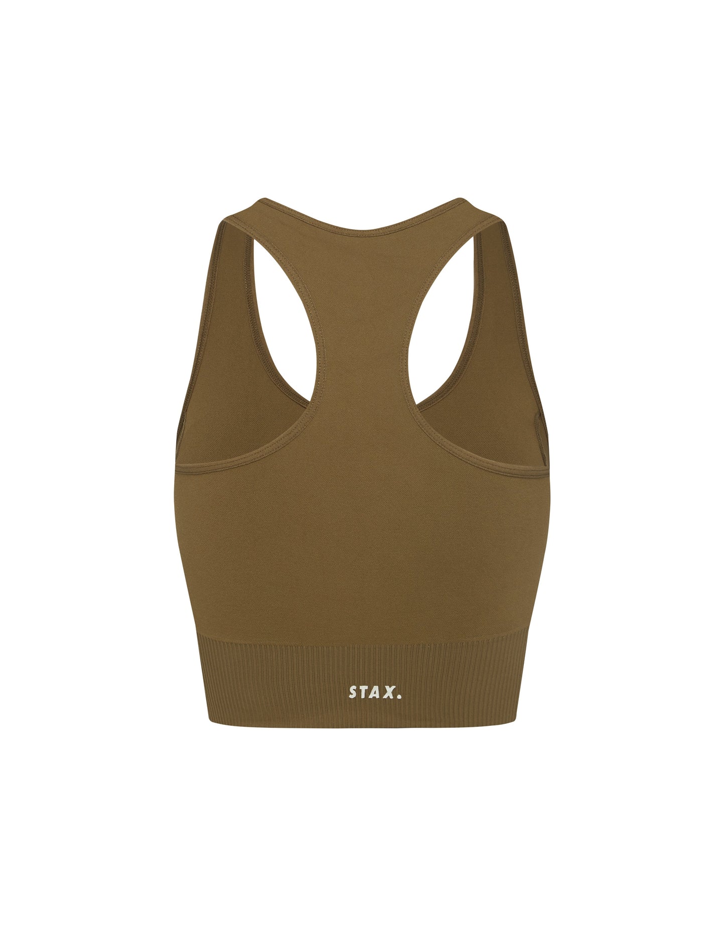 Premium Seamless V4 Racer Crop - Birch Brown