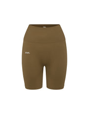 STAX. Premium Seamless V4 Midi Bike Shorts - Birch Brown