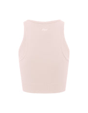 Premium Seamless Favourites Cropped Singlet - Bone