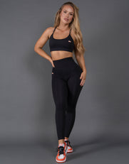 Limited Edition BB Cursive Logo Strappy Crop - Black