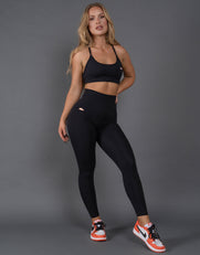 Limited Edition BB Cursive Logo Strappy Crop - Black