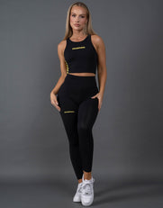 STAX. Summer 22 Crop Tank - Black