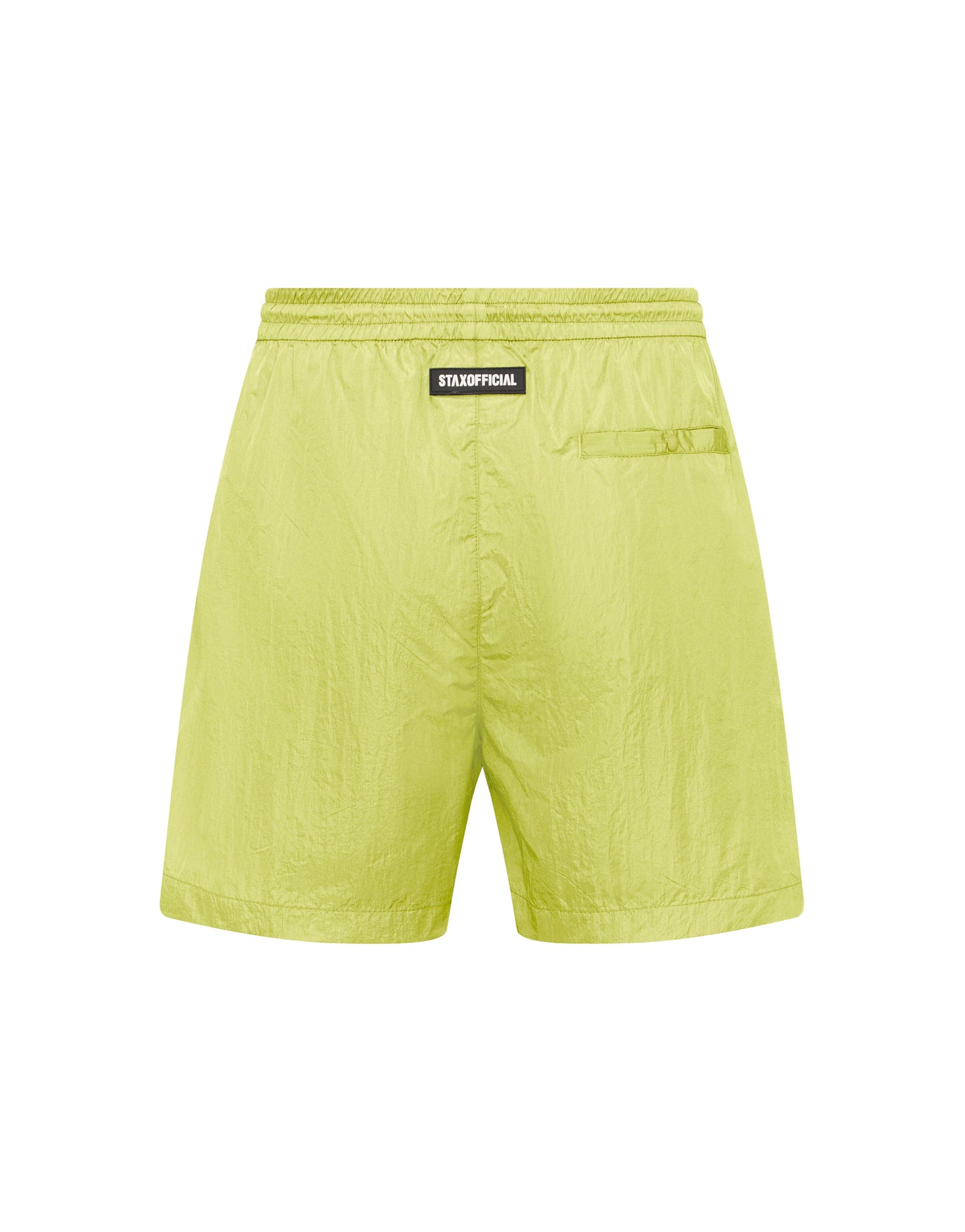 Mens Cursive Nylon Shorts - Sadzi (Lime)