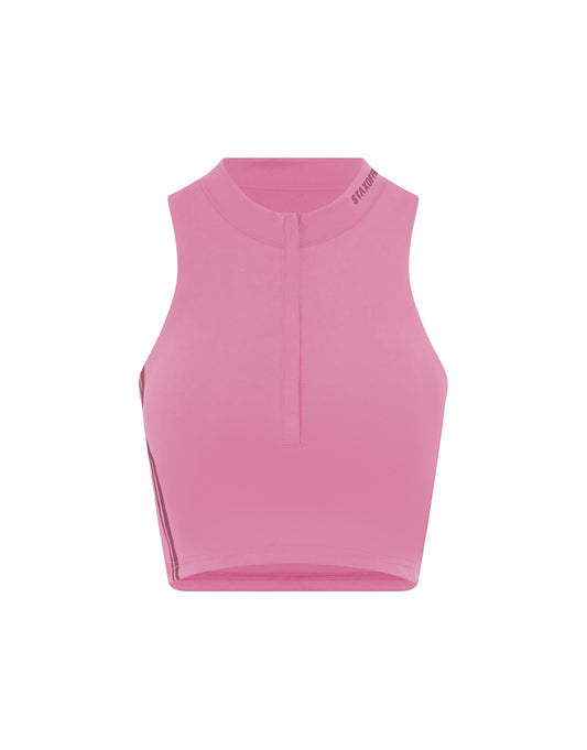 Summer 22 Zip Crop - Pink