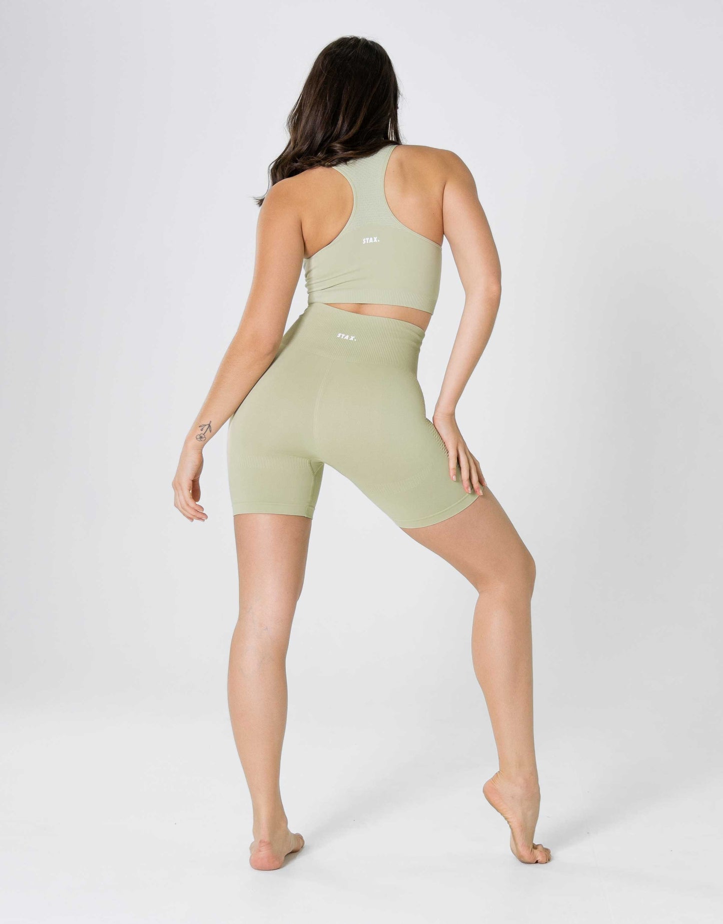 Premium Seamless V6 Racer Crop - Viridis (Green)