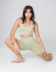 Premium Seamless V6 Racer Crop - Viridis (Green)