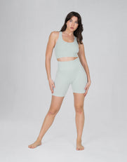 Premium Seamless V6 Midi Bike Shorts - Stella (Grey)