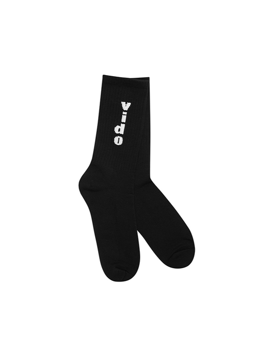 VIDO. Unisex Crew Socks - Black