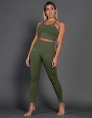 Premium Seamless V4 Tights - Forest Green