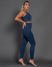 STAX. Premium Seamless V4 Strappy Crop - Nuit Navy
